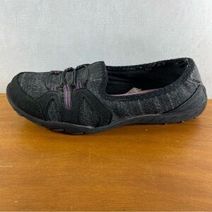 Comfort Fit Purple and Black Casual Slip-On Sneakers Memory Foam